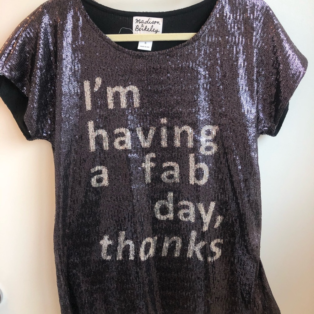 Sequin oversized tee shirt